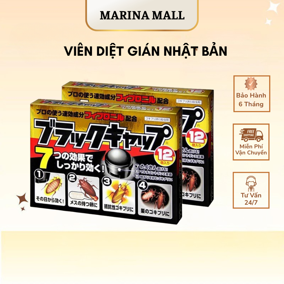 Hộp 12 Viên Diệt  Gián Nhật Bản Diệt Tận Gốc 12 Viên An Toàn Hiệu Quả