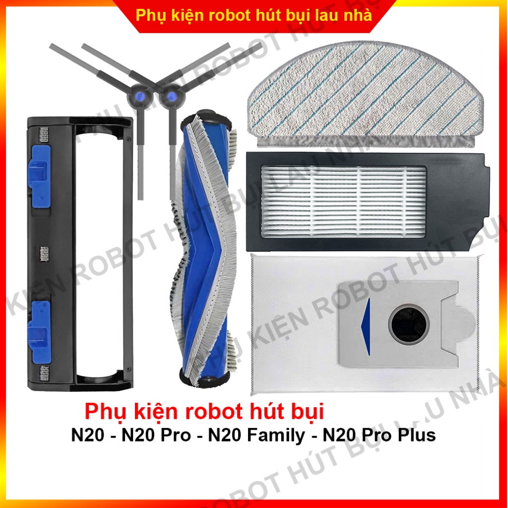 Chổi cạnh, chổi chính, khăn lau robot hút bụi  N20 - N20 Pro - N20 Fanily - N20 Pro Plus
