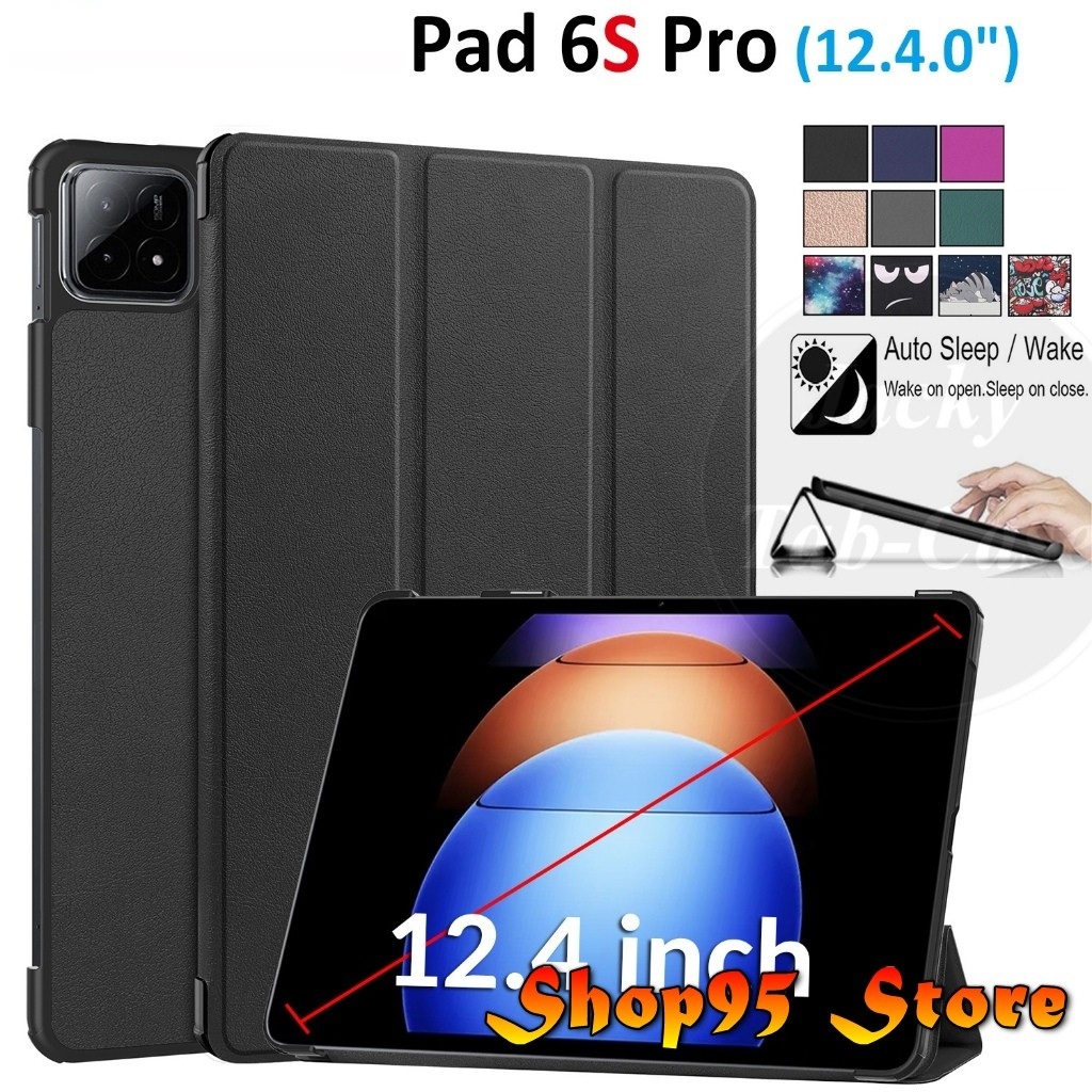 Bao da nam châm cho MiPad 6S Pro 12.4 Mi Pad 6s 12.4" 2024  lưng cứng
