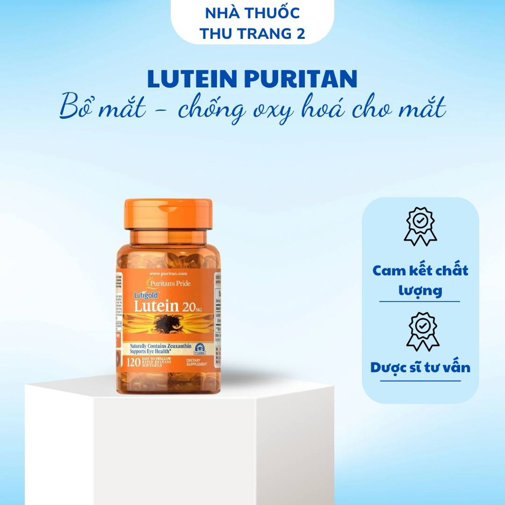Bill Hãng - Viên Uống Tăng Cường Thị Lực Lutein 20mg Lọ 120 viên