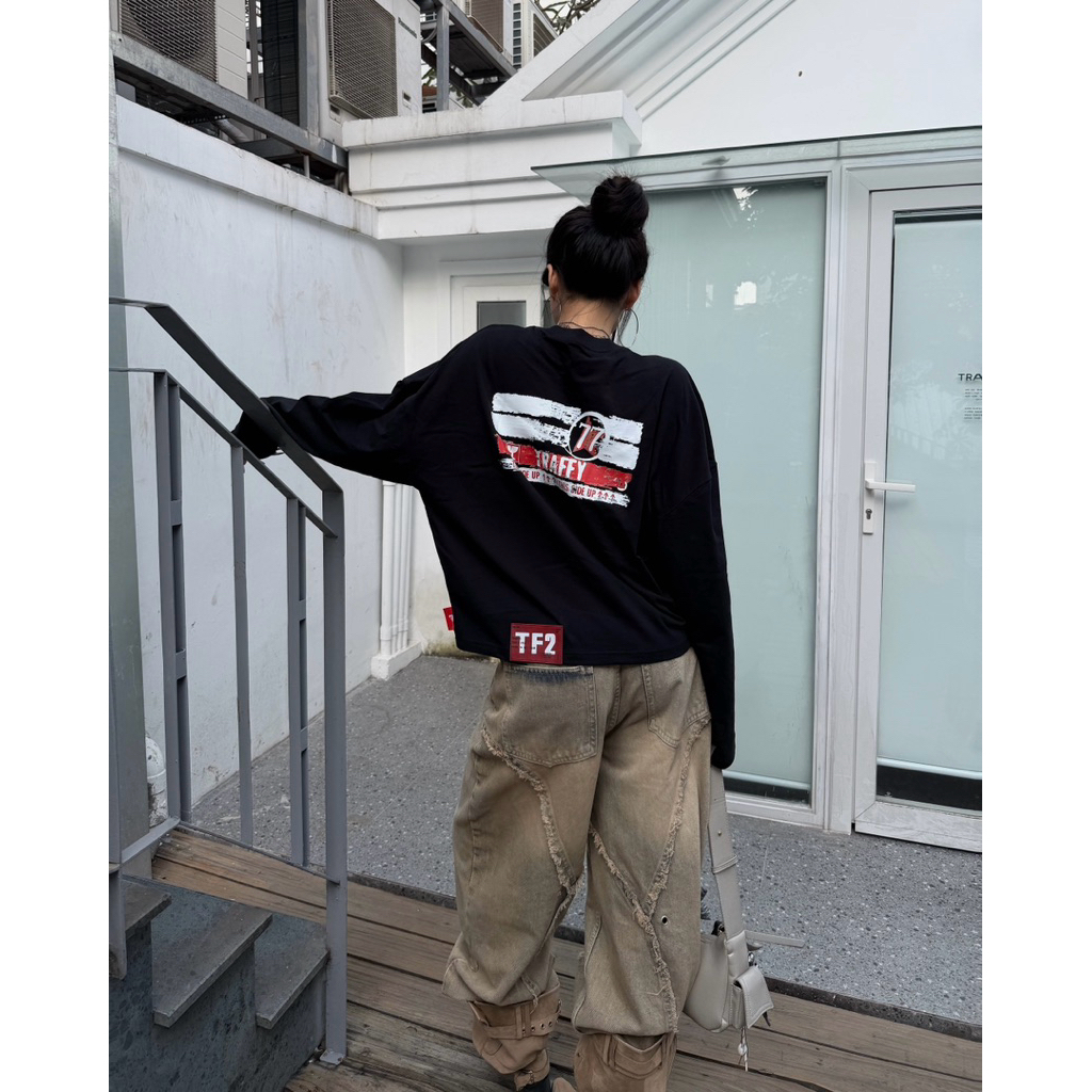 Áo Thun Tay Dài TRAFFY 77Fragile -THIS SIDE UP Form Oval Stargirl/ Starboy Cotton 2 Chiều Unisex | BigBuy360 - bigbuy360.vn