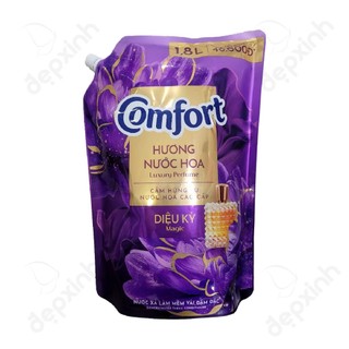 Túi nước xả vải Comfort chăm sóc chuyên sâu hương nước hoa thiên nhiên Diệu Kỳ 1,8lit