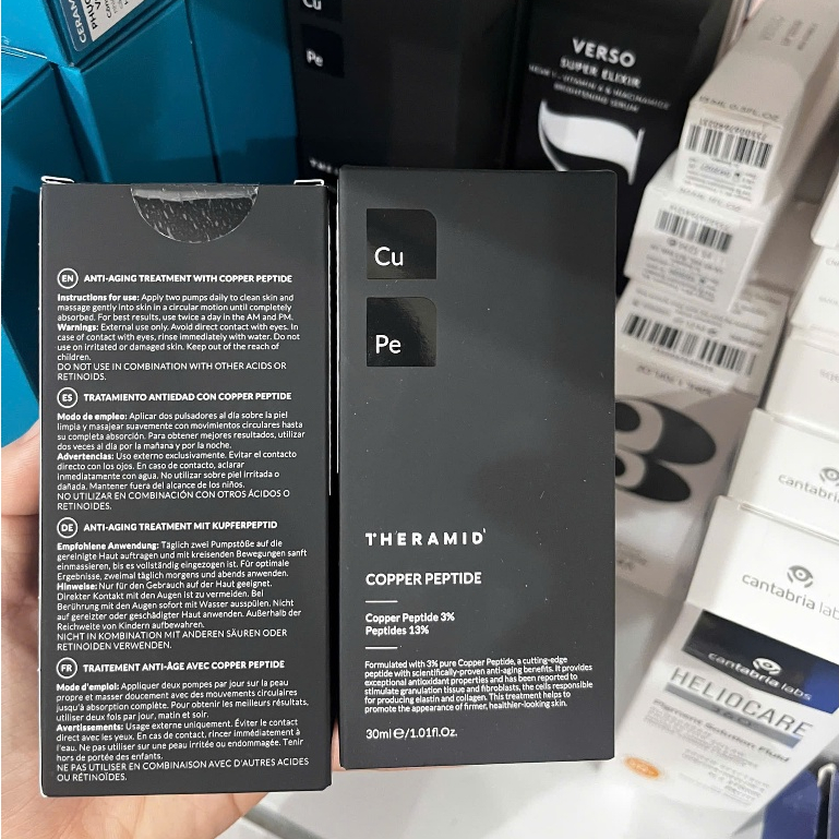 [Chính hãng] Theramid Copper Peptide - Phức hợp phục hồi tăng sinh trẻ hóa Peptide Đồng 30ml