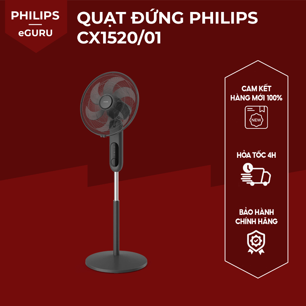 Quạt Đứng Philips CX1520/01 Bền Bỉ, Sang Trọng| Hàng Chính Hãng BH 24 Tháng