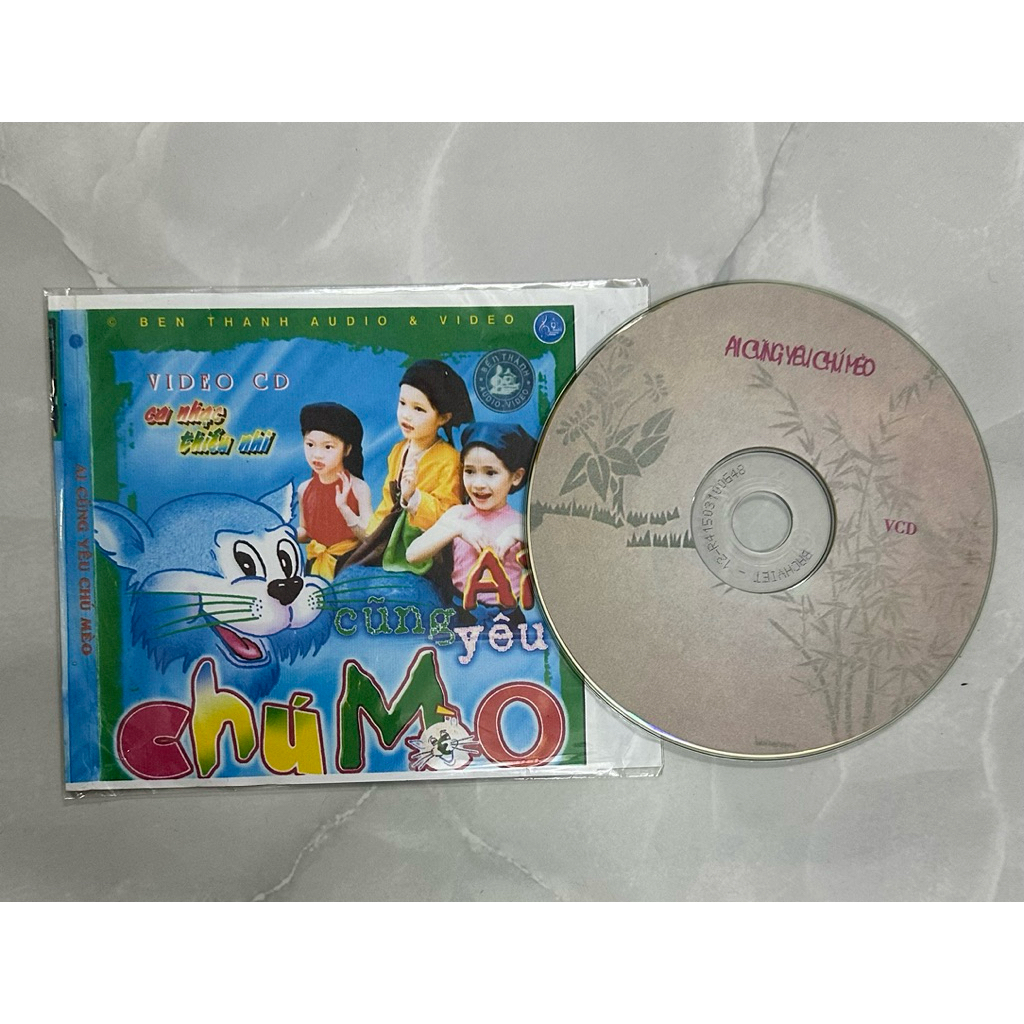 Đĩa DVD CA NHẠC THIẾU NHI mới - AI CŨNG YÊU CHÚ MÈO