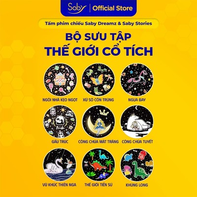 Tấm phim chiếu cho đèn ngủ chiếu sao Saby Dreamz và Saby Stories quà tặng sinh nhật,Lễ hội