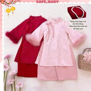  🎁TẶNG VÒNG NGỌC - Bộ Quần Áo Dài Tết 2026 🌸Khánh Tường❣️Cho Bé Gái Chất Lụa Gấm Cao Cấp Thiết Kế Kèm Quần Lụa - BABY604 