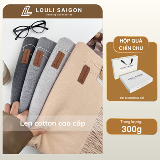 Khăn quàng cổ nam nữ LOULI SAIGON, khăn choàng cổ vải len cashmere mùa đông cao cấp K01