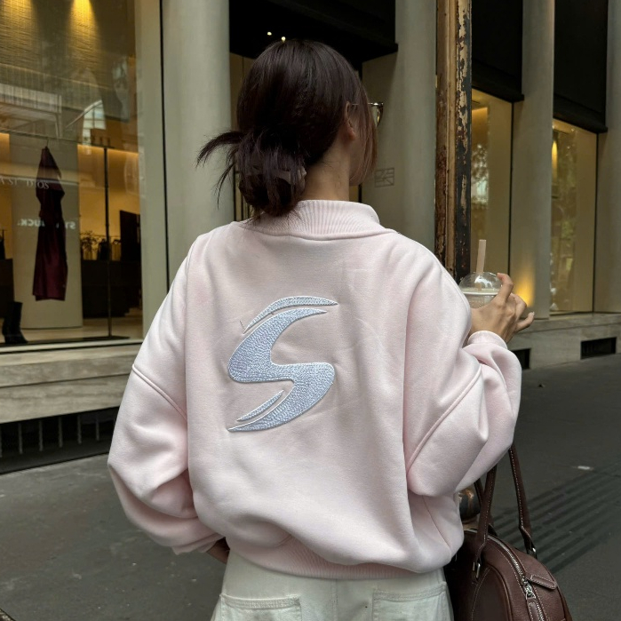 Set Bộ Nỉ Sweater Zip 2 Chiều Logo Thêu Boxy, Quần Short Nỉ Freesize Form Rộng Nhiều Màu SSSTore.Aesthetic | BigBuy360 - bigbuy360.vn