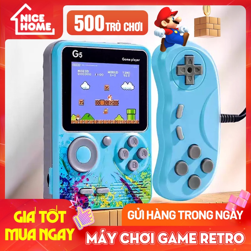 Máy Chơi Game Retro 500 Trò Chơi Cổ Điển 1 2 người chơi Máy Chơi Điện Tử Game Boy Kết Nối TVNiceHome