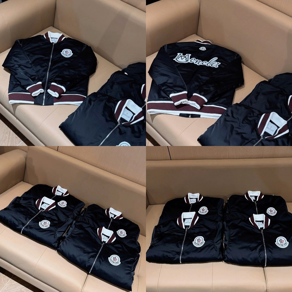 Áo Khoác Bomber Mon Cờ Le Thêu Logo Ngực Phối CHữ Lưng Cao Cấp - Áo Khoác Bomber Mon Thêu Cao Cấp