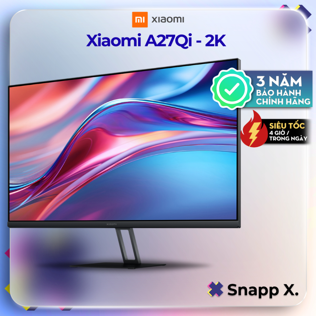 Màn hình Xiaomi Monitor 2K A27Qi 27 inch LCD IPS, tần số quét 100Hz, bảo hành 36T