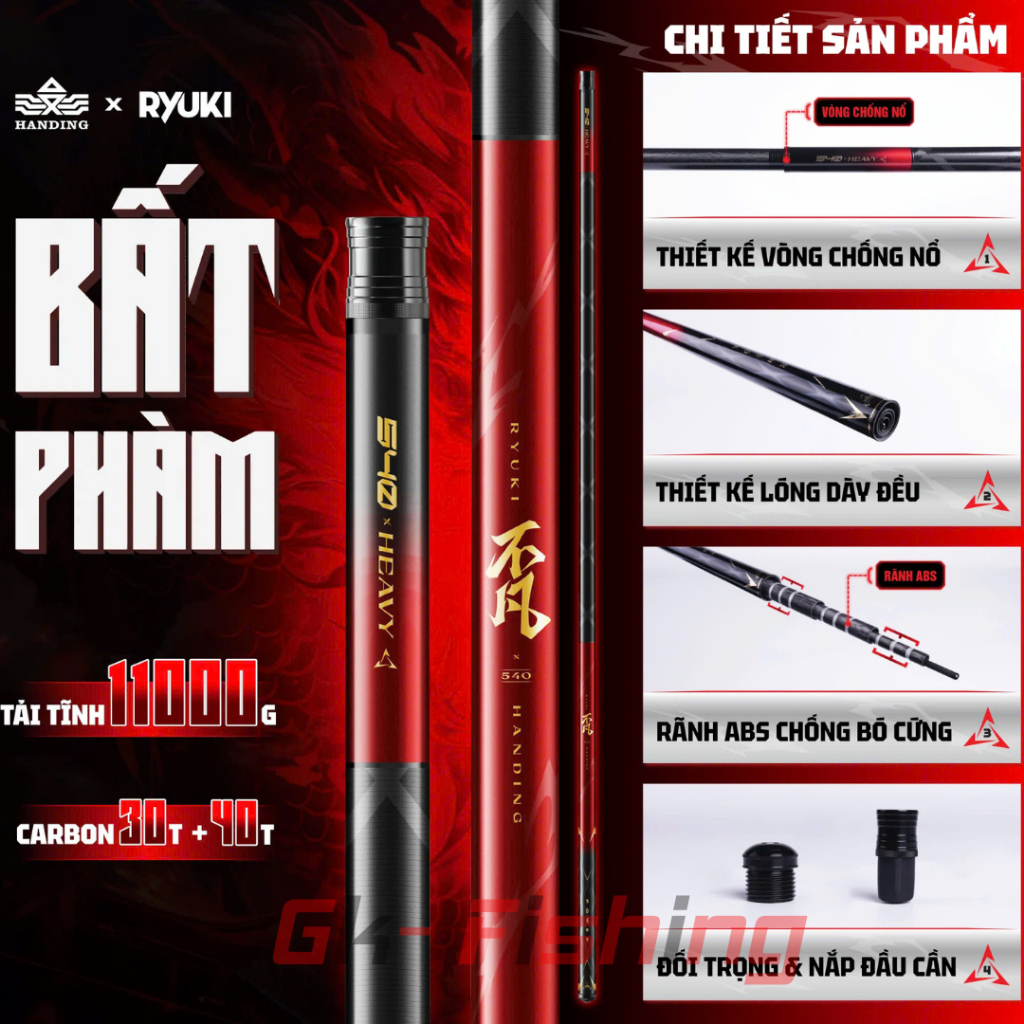 Cần Tay Săn Hàng Handing Ryuki Bất Phàm (chính hãng) bảo hành 2 lóng 10 năm