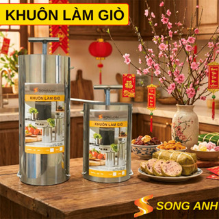  Khuôn giò Song Anh inox loại 1-2kg khuôn giò thủ chất liệu inox loại 1 dày dặn không móp méo han rỉ 