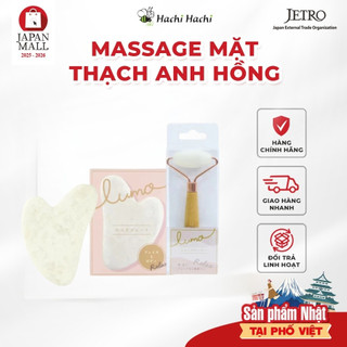  Đá massage mặt Guasha thạch anh hồng   Cây lăn massage đá tự nhiên nâng cơ mặt thon gọn trẻ hóa 