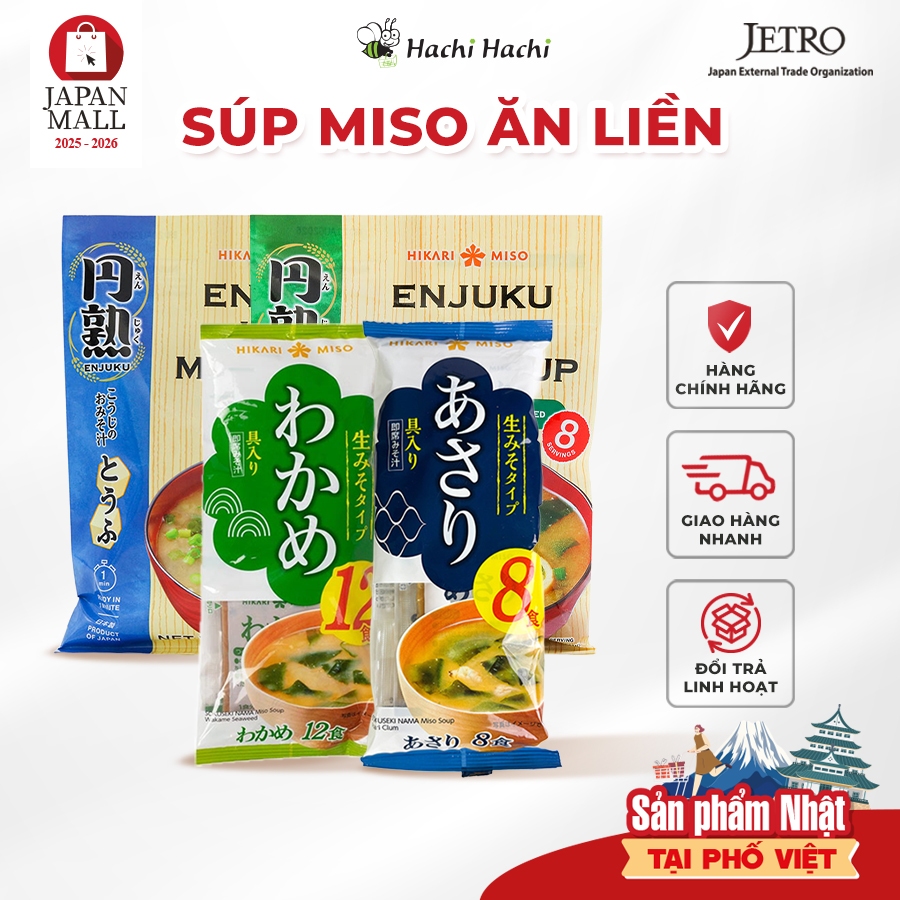 Súp Miso ăn liền Hikari Miso nhiều vị  - Hachi Hachi Japan Shop