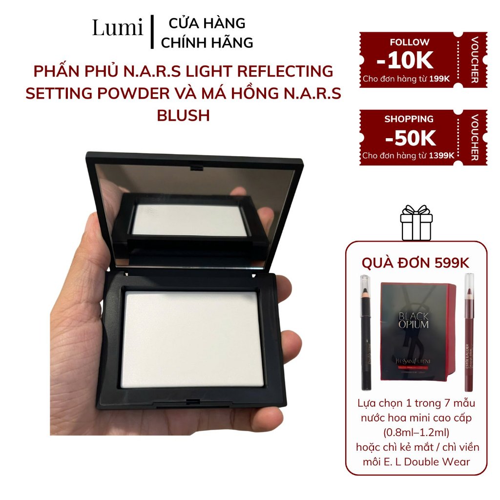 [AUTHENTIC] Phấn Phủ N.a.r.s Light Reflecting Setting Powder - Phấn Má Hồng N.a.r.s  - Mịn Lì Lên Màu Đẹp- LumiCosmetics