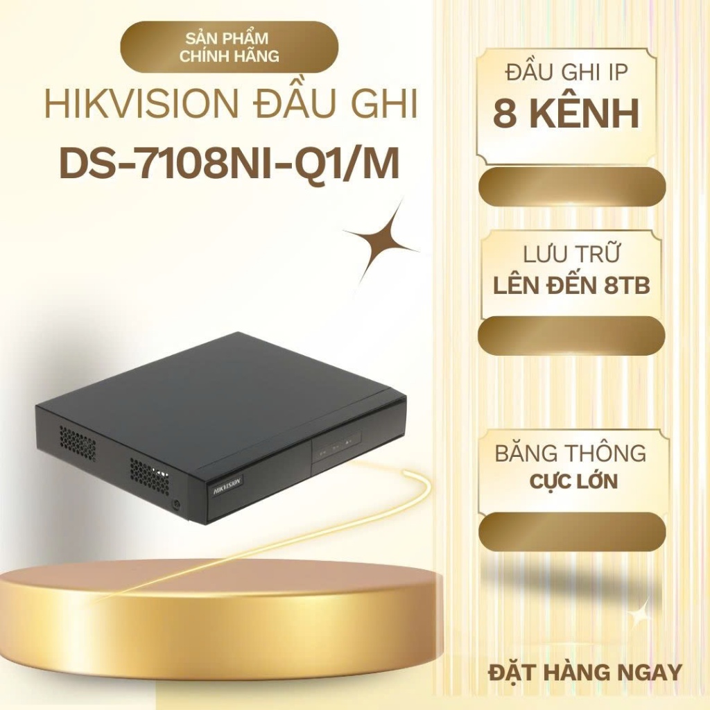 Đầu ghi IP H.265+ 8 kênh HIKVISION DS-7108NI-Q1/M