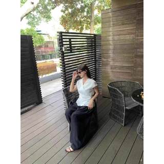 𝗖𝗵𝗶𝗻𝗰𝗵𝘂 - Áo Linen thắt eo nơ lệch tà