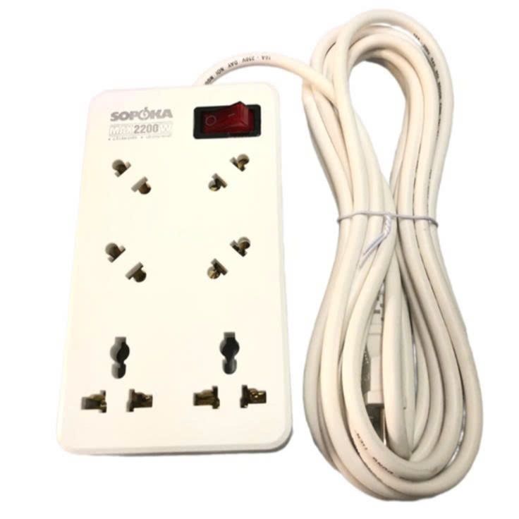 Ổ cắm chéo 6 cửa - 10 cửa 2200W Sopoka