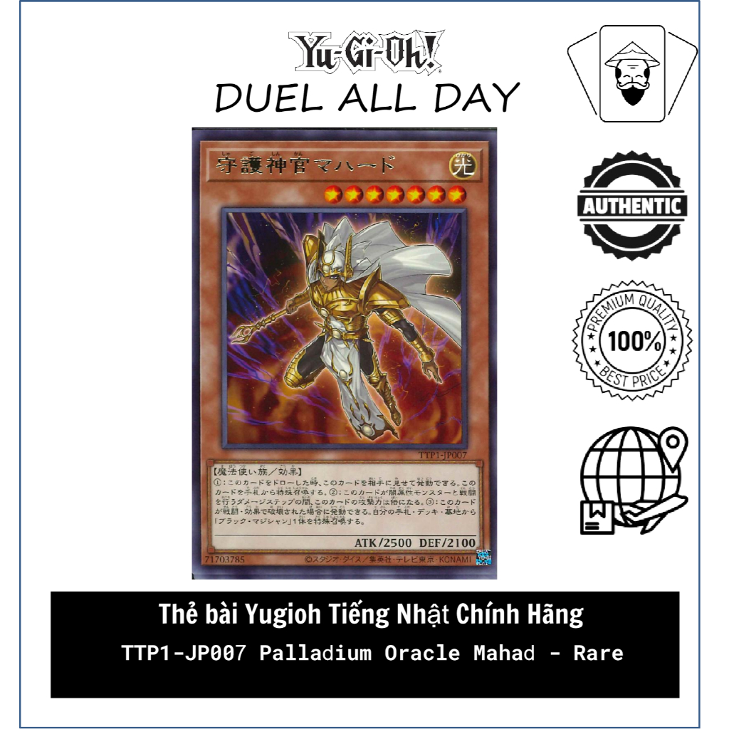 Thẻ Bài Yugioh Tiếng Nhật Chính Hãng: TTP1-JP007Palladium Oracle Mahad - Rare