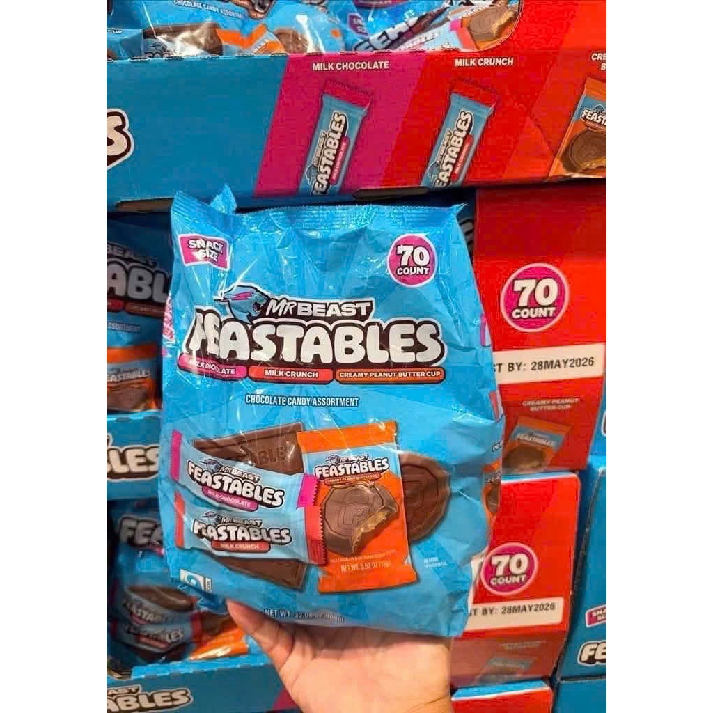 Socola MrBeast Feastables gói 70 cái snack size