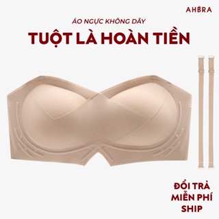  Áo Lót Không Dây Chống Tụt AHBRA Dáng Quây Ngực Mặc Trong Áo Váy Trễ Vai 