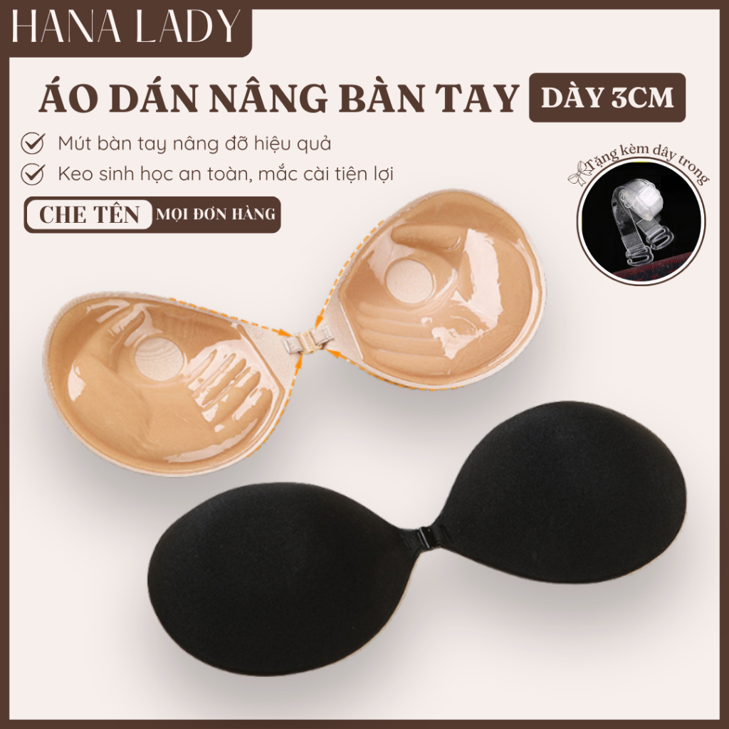 Áo Ngực Dán Bàn Tay Siêu Nâng, Miếng Dán Nâng Ngực Dày 3CM Tặng Kèm Dây Trong DT041