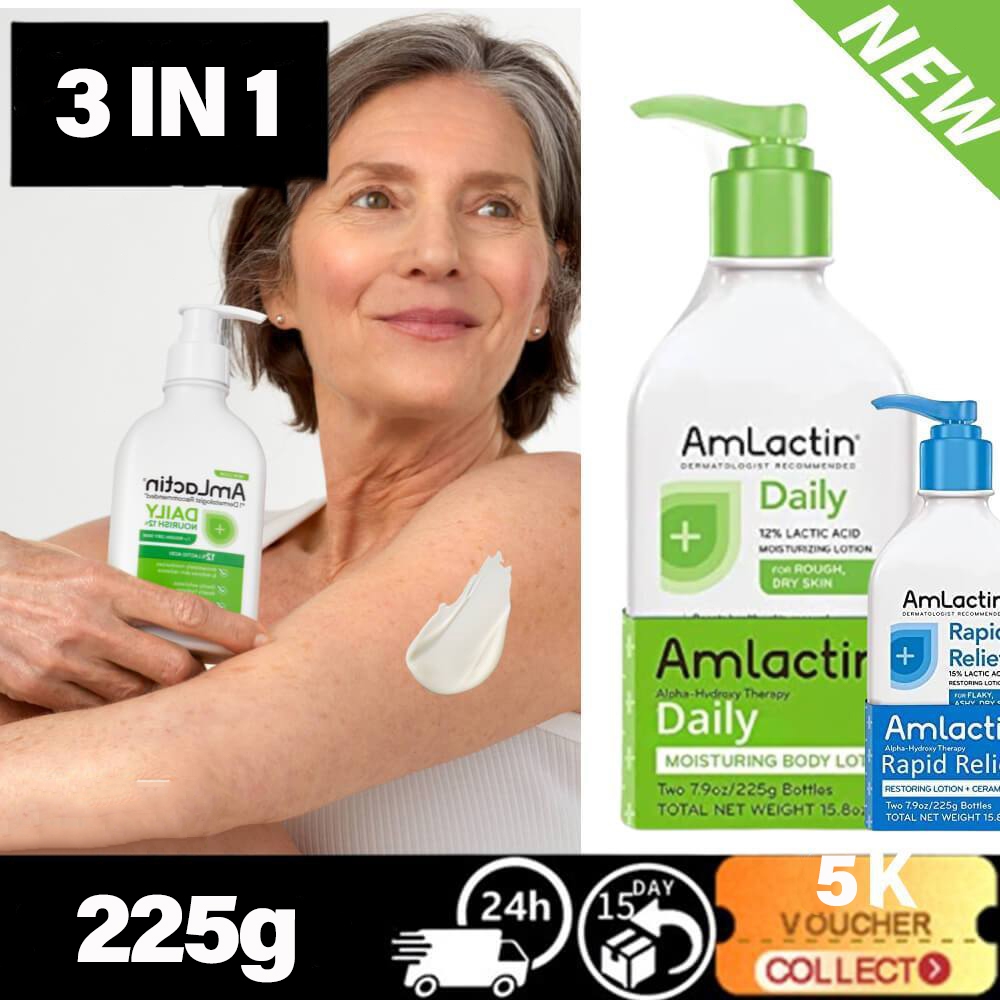 Sữa dưỡng thể Amlactin 225g / Daily Vitamin C Lotion / Rapid Relief 15% Lactic Acid / 12% Lactic Aci