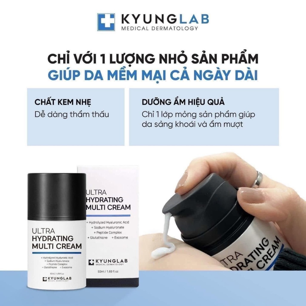 Kem dưỡng ẩm,cấp ẩm,khóa ẩm da,phục hồi KYUNGLAB ultra hydrating multi cream 50ml(chính hãng kyungla