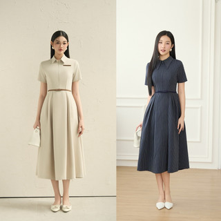 váy cổ somi dáng xoè thanh lịch HOIVU Lami dress
