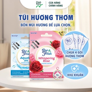  Combo 4 Túi Thơm PurFresh Khử Mùi Kháng Khuẩn Chống Nấm Mốc - Dùng Cho Xe Tủ Quần Áo Phòng Ngủ Hương Thơm Lâu Dài 