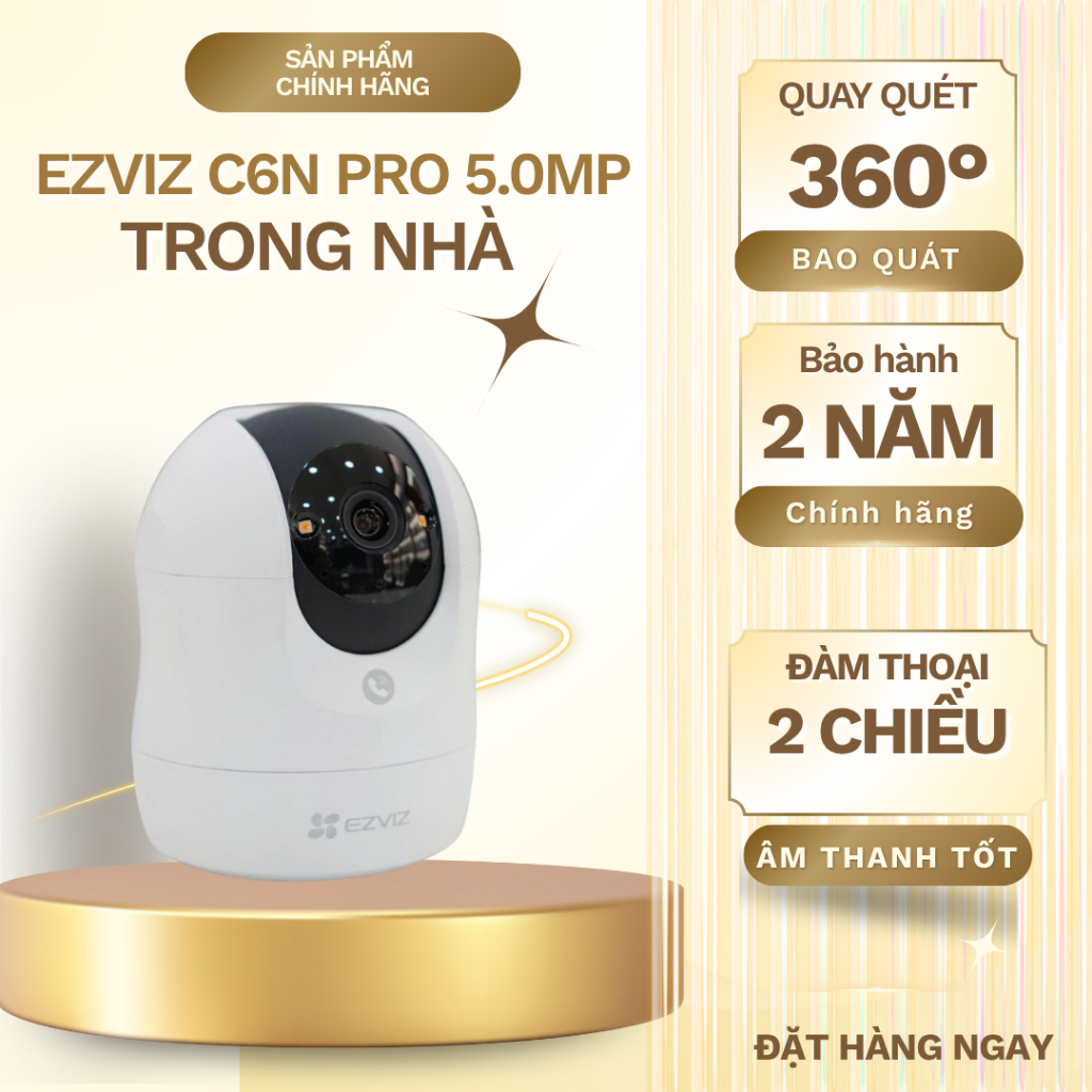 Camera Wifi EZVIZ 5MP C6N G1 PRO 5MP, Xoay 360, Đàm Thoại 2 Chiều, Tầm Nhìn Ban Đêm, Hàng Chính Hãng