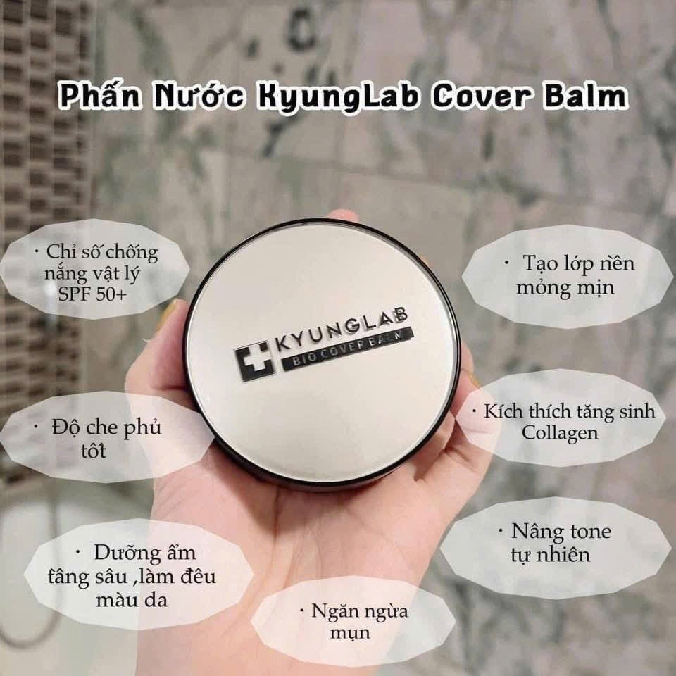 phấn nước Cushion kyunglab bio cover mỏng nhẹ,căng bóng dùng được cho mụn 15g(kyunglab chính hãng)