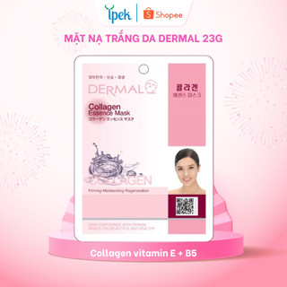  Mặt nạ dưỡng da tinh chất trắng da Dermal Hàn Quốc 23 gram chứa collagen vitamin E B5 làm sáng đều màu da 