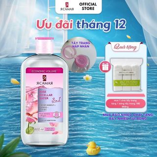  Nước tẩy trang YA SAMAYA 3in1 600ml Micellar Water làm sạch giữ ẩm và dưỡng mềm da 