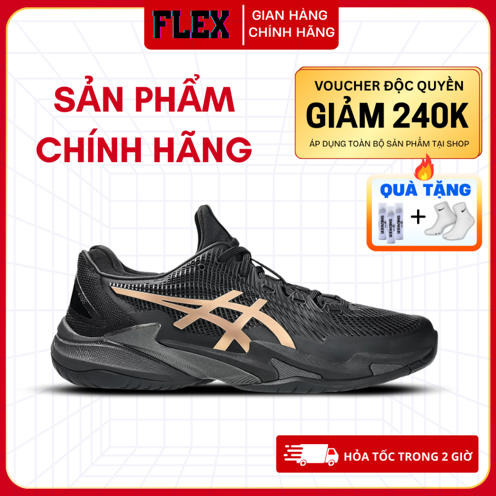 Giày Asics Court FF 3 Novak Night Energy ‘Black’ 1041A527-960 Chính Hãng Flex Shoes