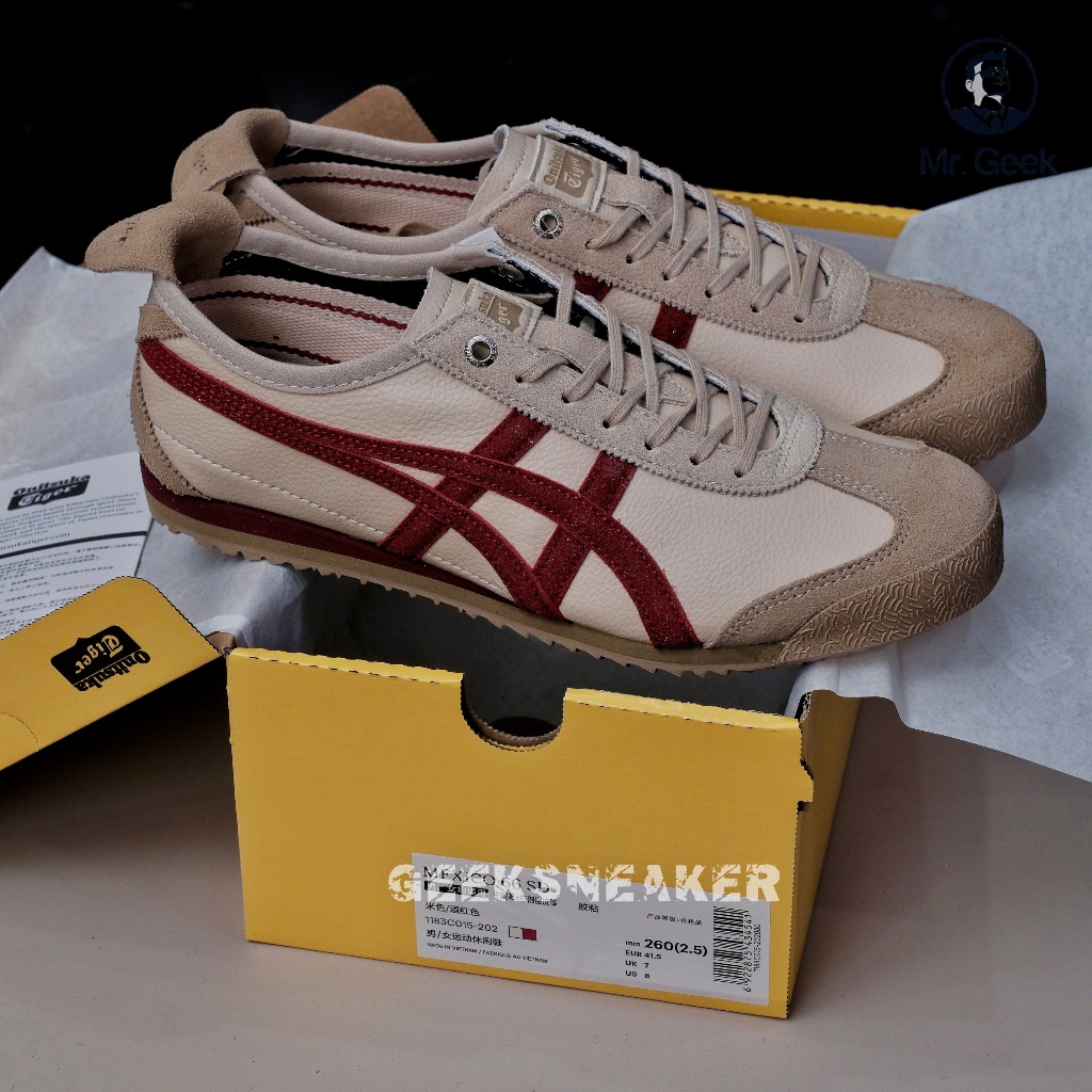 [GeekSneaker] Best Quality - Giày Sneaker Mãnh Hổ Tiger MEXICO 66 SD VIN Beige Beet