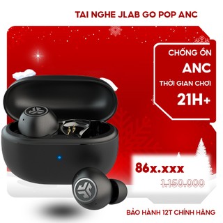 Tai nghe bluetooth jlab go pop chống ồn chủ động anc pin trâu 24h true wireless không ko dây chính hãng khi ngủ làm việc