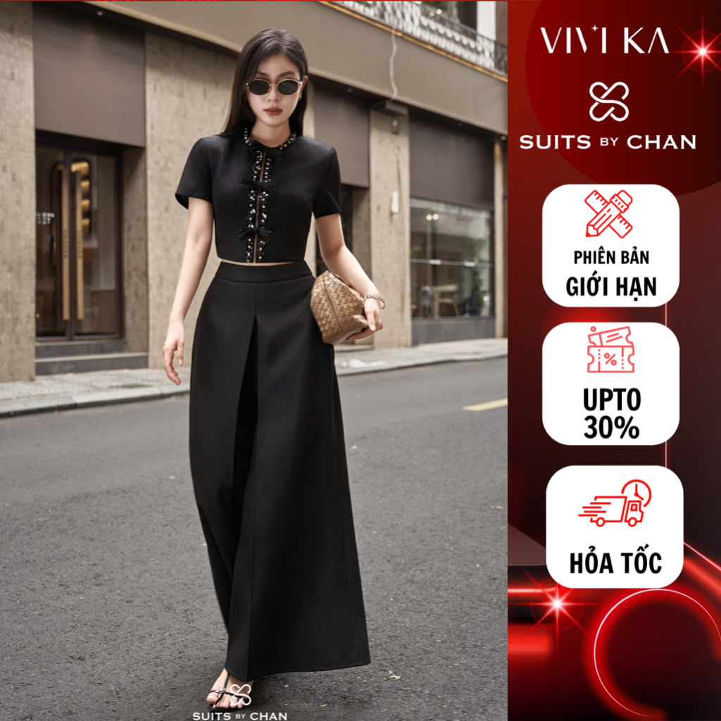  Set đồ nữ Kristina SUITS BY CHAN áo quần thiết kế đính hạt thanh lịch sang trọng đi làm đi chơi dự tiệc tết noel 