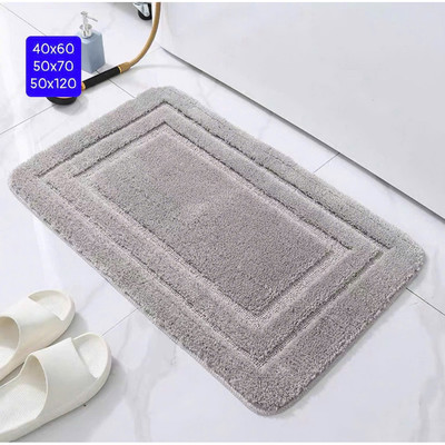 Thảm lau chân len lông dày dặn siêu thấm hút đế cao su chống trơn trượt, thảm trải nhà vệ sinh, nhà tắm