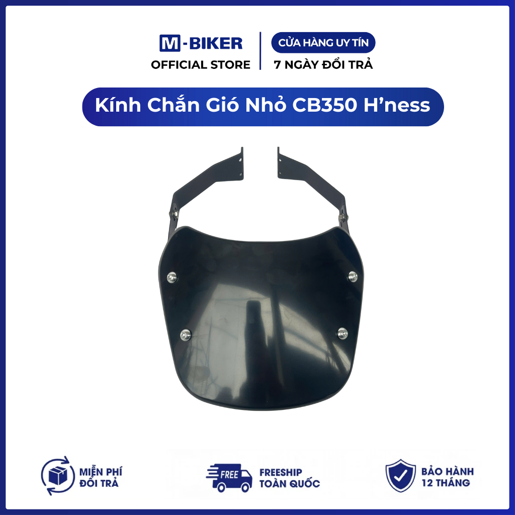 Kính chắn gió CB350 bản nhỏ M-Biker, kính chắn gió cb350 hness bản nhỏ  m-bkier