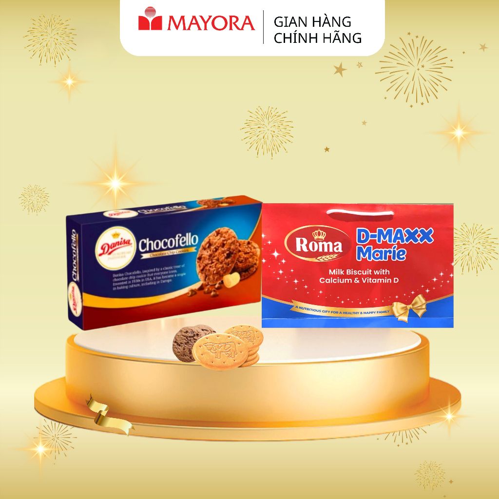 Combo 2 Loại Bánh : DMAXX Tết 528g + 1 Danisa Chocofello