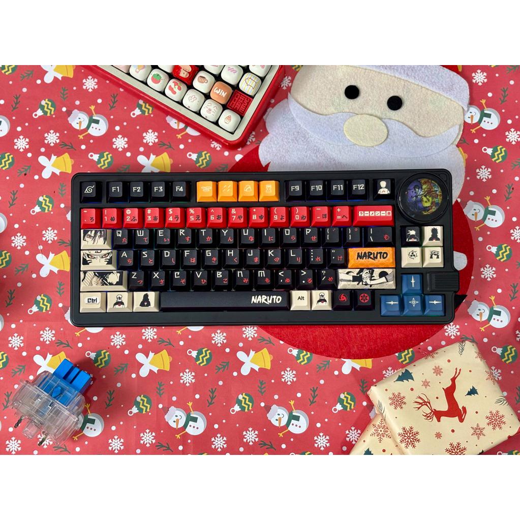 Bàn phím cơ Feker K75 3 Mode / Led Rgb / Mạch xuôi / Màn Hình led / Núm tùy chỉnh Đã mod Tungcustom