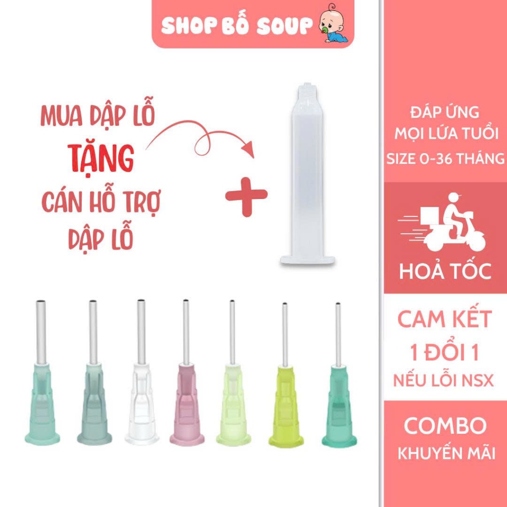 Đục lỗ núm ti bình sữa cho bé, dụng cụ dập lỗ cho mọi núm ti đủ size số Shop Bố Soup