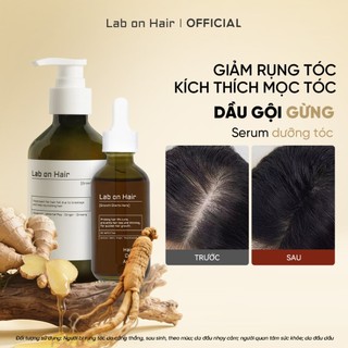  Combo Dầu gội+Tinh chất sâm gừng  Lab on Hair giảm gẫy rụng tóc với thành phần Biotin Gừng và chiết xuất thực vật 