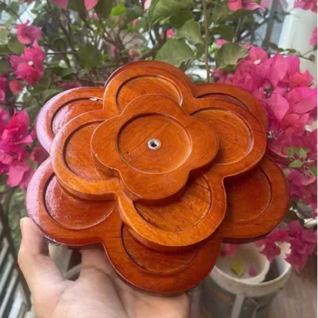 (giá tại xưởng) Tháp nước 3 tầng hình hoa , hình tròn - tháp bia Giả Gỗ trưng bày ngày tết ban thờ phủ bóng chuẩn