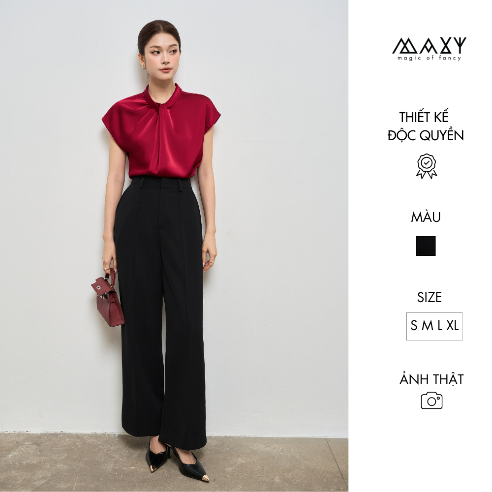 Quần dài nữ lưng cao xếp ly giữa Elegant Culottes Maxy Workshop