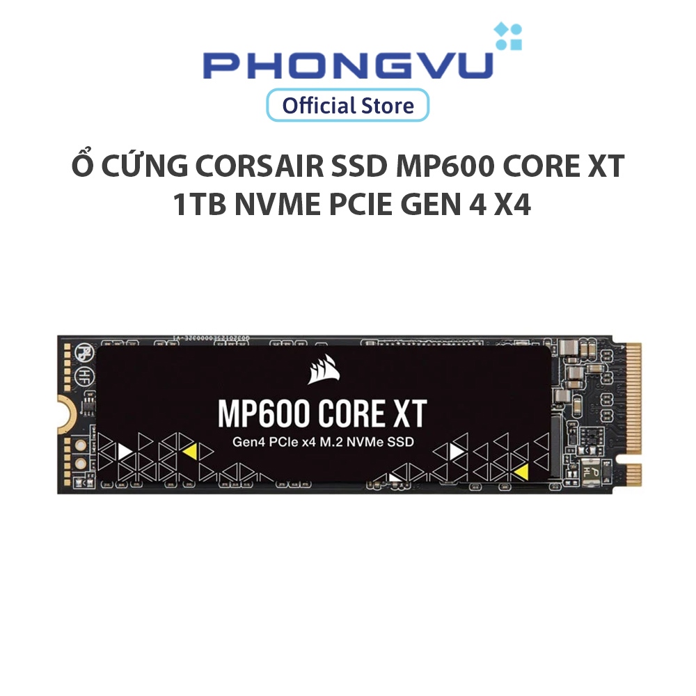 Ổ cứng vi tính gắn trong Corsair SSD MP600 CORE XT 1TB NVMe PCIe Gen 4 x4 (CSSD-F1000GBMP600CXTR2) -