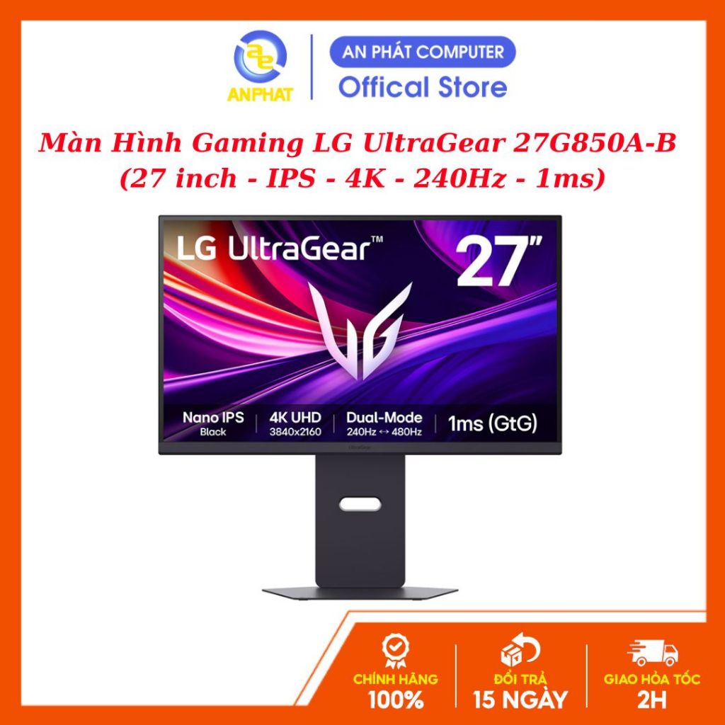 [BH 24 Tháng] Màn Hình Gaming LG UltraGear 27G850A-B (27 inch - IPS - 4K - 240Hz - 1ms)